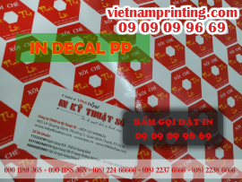 In decal PP, xưởng in decal PP giá rẻ tại TPHCM