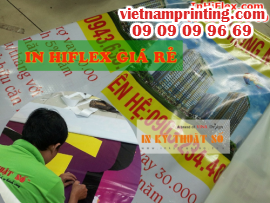 In hiflex giá rẻ TPHCM, xưởng nhận in quảng cáo với bạt hiflex ngoài trời giá rẻ